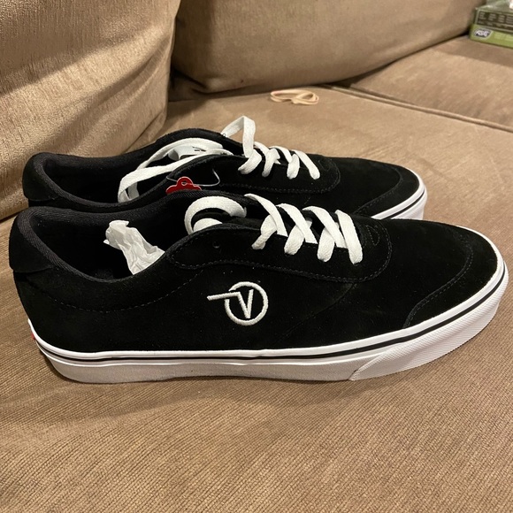 Vans Black Suede Sport Vulc Mens Shoes 